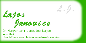 lajos janovics business card